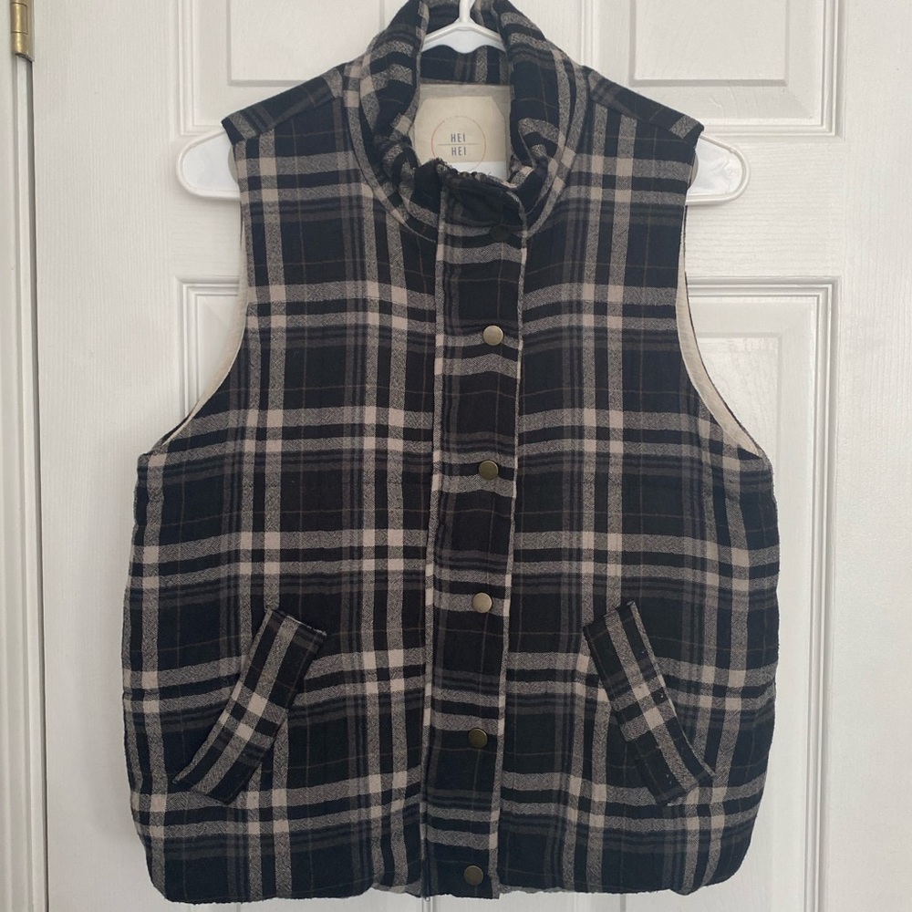 Anthropologie Hei Hei plaid vest, small. Excellent condition